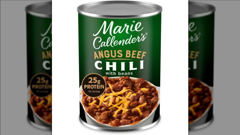 can of Marie Callender's beef chili