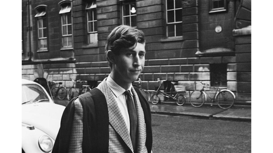 Charles at Trinity College, Cambridge University, in 1967