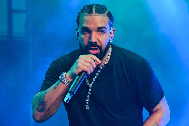 <p>Prince Williams/Wireimage</p> Drake performs in Atlanta in December 2022