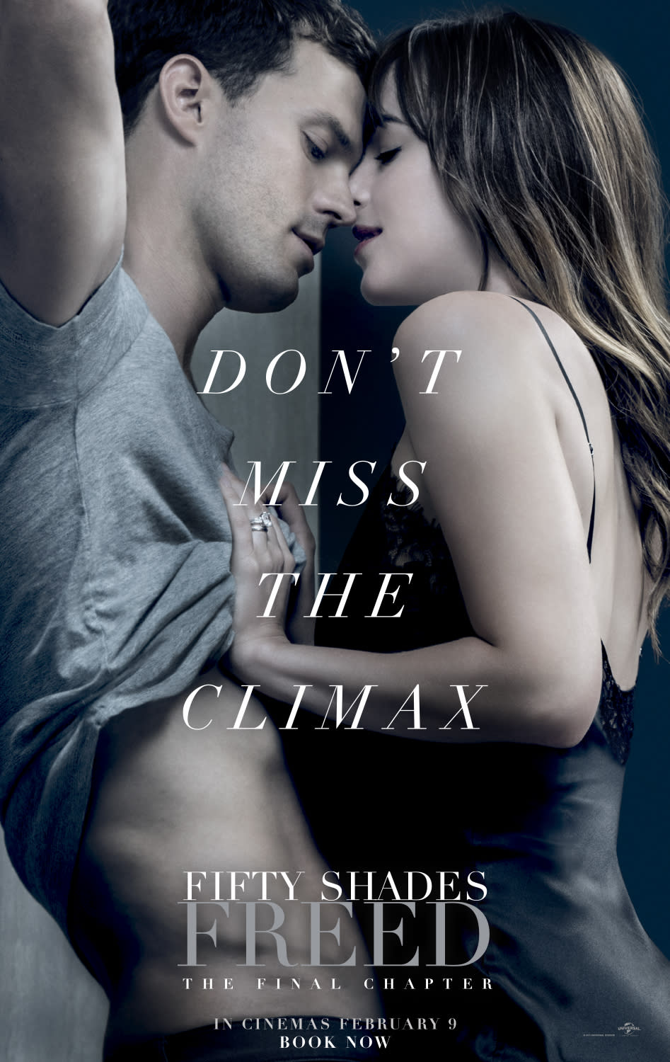 Don’t miss the subtle double entendre on the new ‘Fifty Shades Freed’ poster (Universal Pictures)