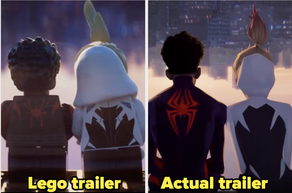 the lego trailer against the actual trailer