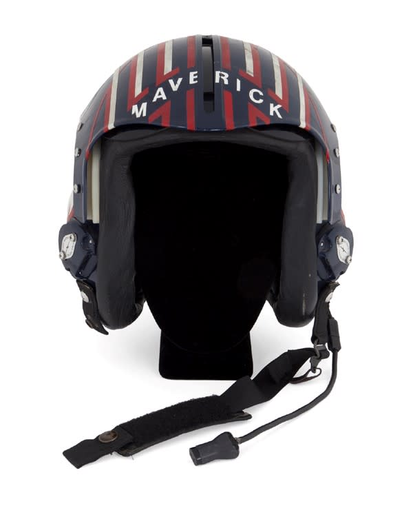 Tom Cruise’s helmet from Top Gun (Julien’s Auctions/PA)