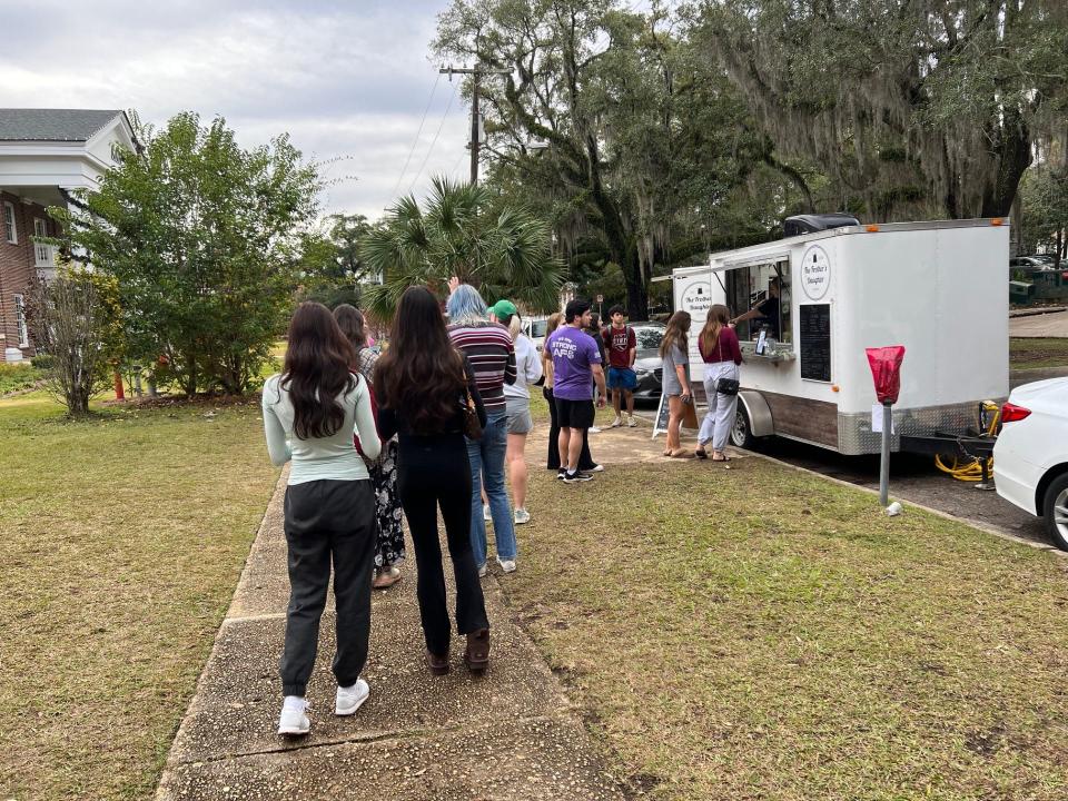 The Frother's Daughter Mobile Coffee Trailer at the corner of Copeland and Park, Monday December 4, 2023