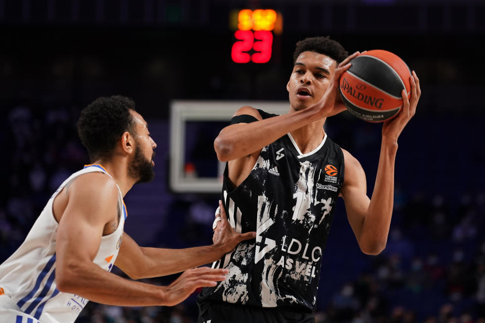 Victor Wembanyama played for LDLC Asvel, the French team that Nic Batum and Tony Parker are part-owners of, for one season. (Oscar Gonzalez/NurPhoto via Getty Images)