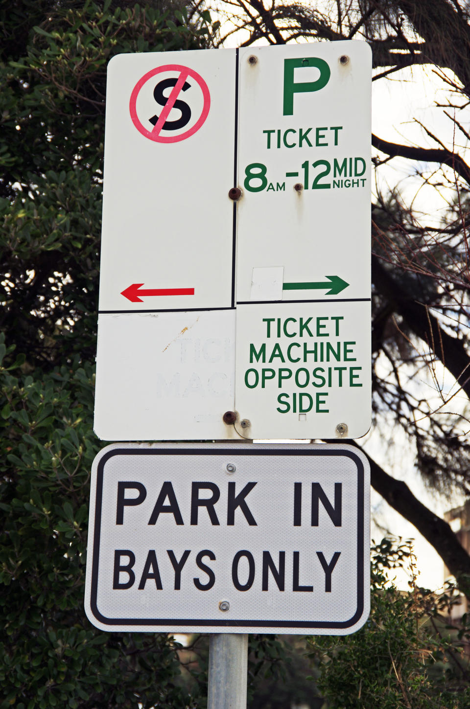 Pictured is a confusing parking sign. 