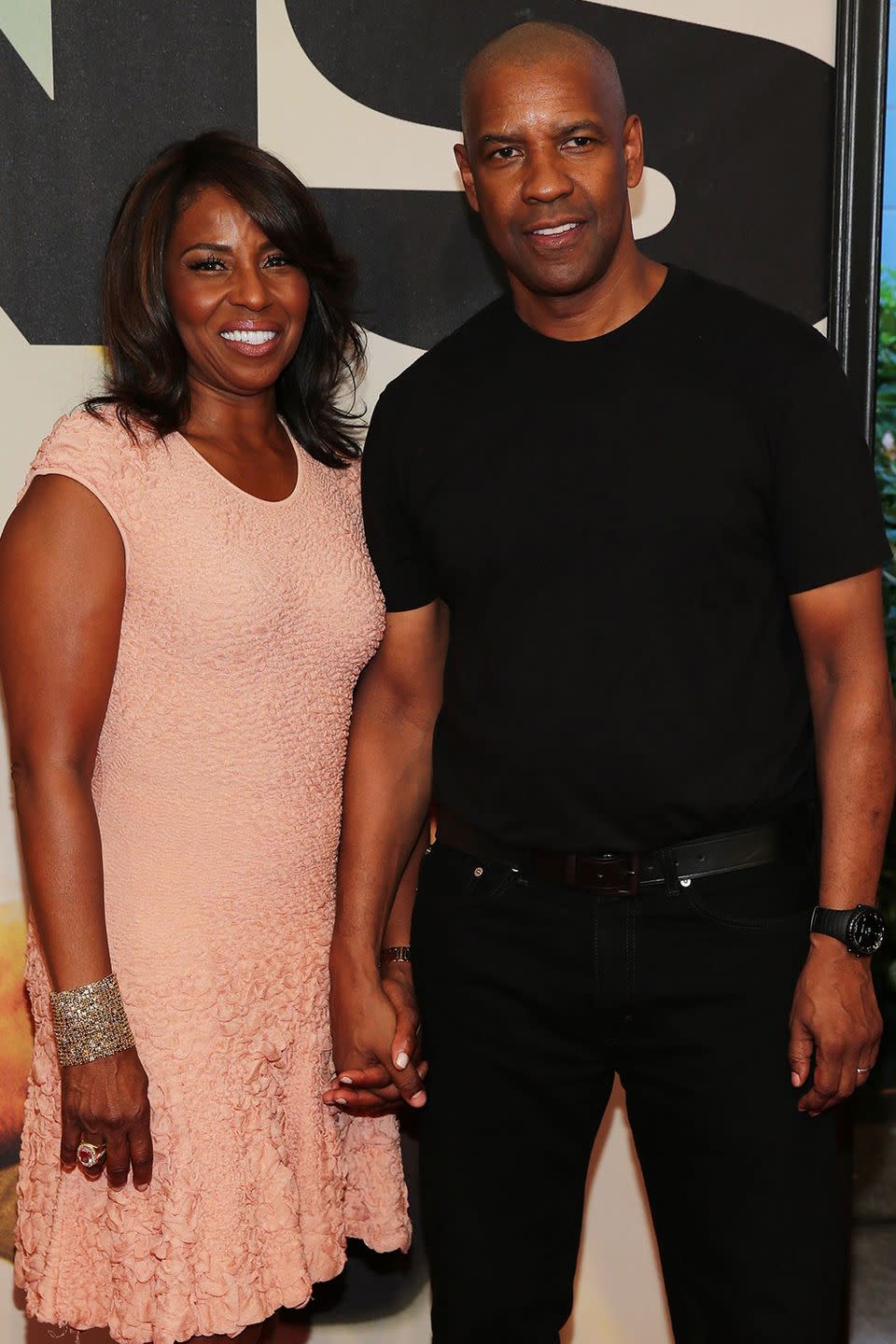 <p>The Washingtons both have the same pronounced chin. After more than 30 years together, it's a wonder they haven't become the same person.</p>