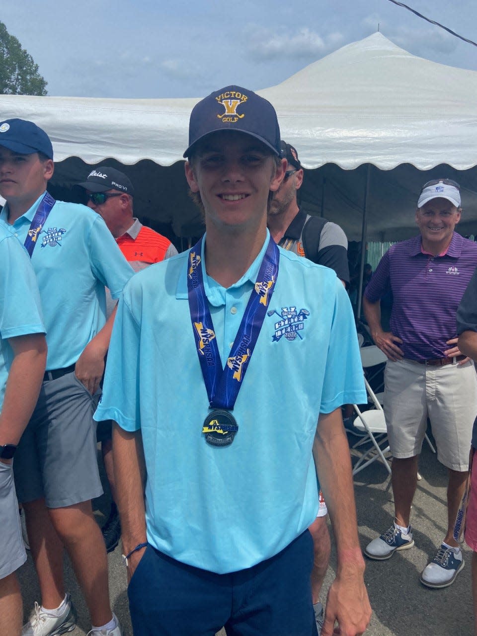 Victor senior Jack Berl shot an even par 144 for fourth overall at the NYSPHSAA Boys Golf Championships on Monday, June 6, 2022, in Elmira. The reigning AGR Golfer of the Year also helped Section V place second as a team at the state tournament.