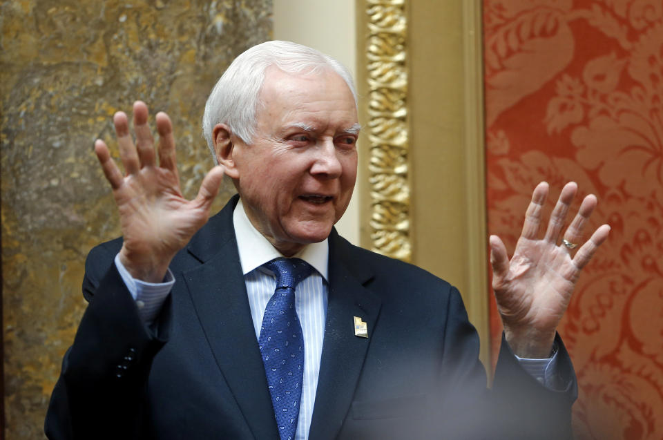 Sen. Orrin Hatch, R-Utah, has reportedly been preparing federal legislation to enact legalized sports gambling. (AP Photo/Rick Bowmer, File)