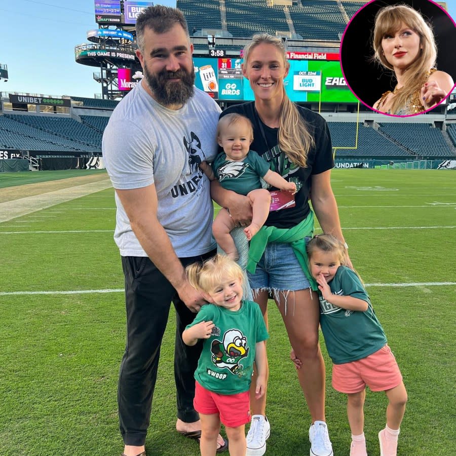 Jason Kelces Wife Kylie Kelce Teaches Swiftie Daughter the Rules of Football