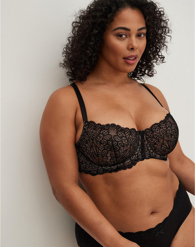 AVENUE | Women's Plus Size Fashion Balconette Bra - espresso - 50DDD