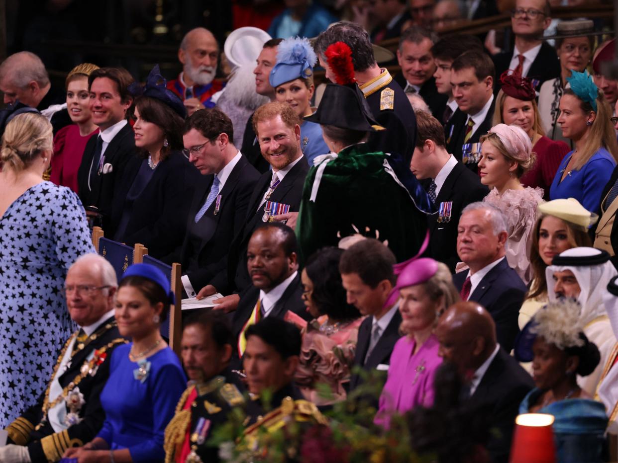 prince harry princess anne at coronation