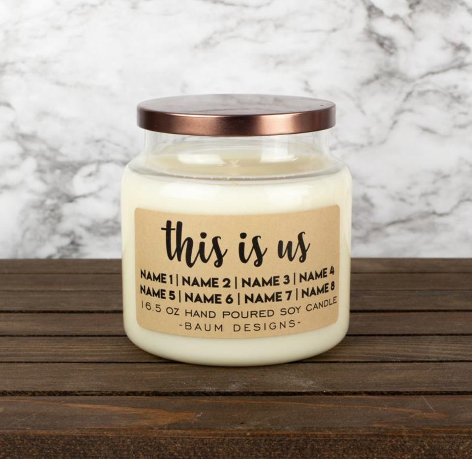 Personalized ‘This is Us’ Soy Candle (Photo via Etsy)