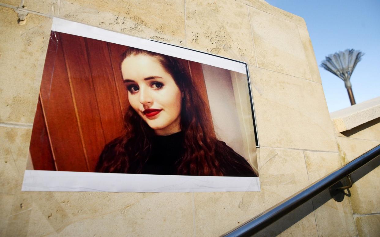  A photo of British backpacker Grace Millane during a vigil at Civic Square  - Getty Images AsiaPac