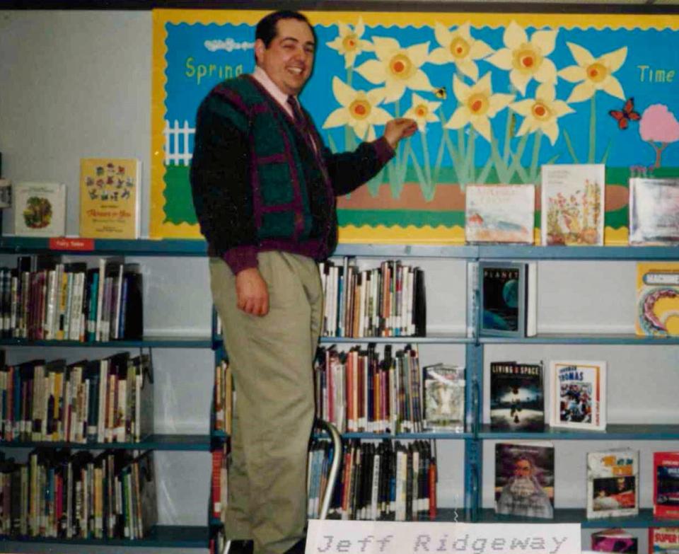 Washington County Free Library children's librarian Jeff Ridgeway in 1995. Ridgeway is retiring later this month, after 42 years with the library system. He spent the vast majority of those years working in the children's department of the downtown Hagerstown library.