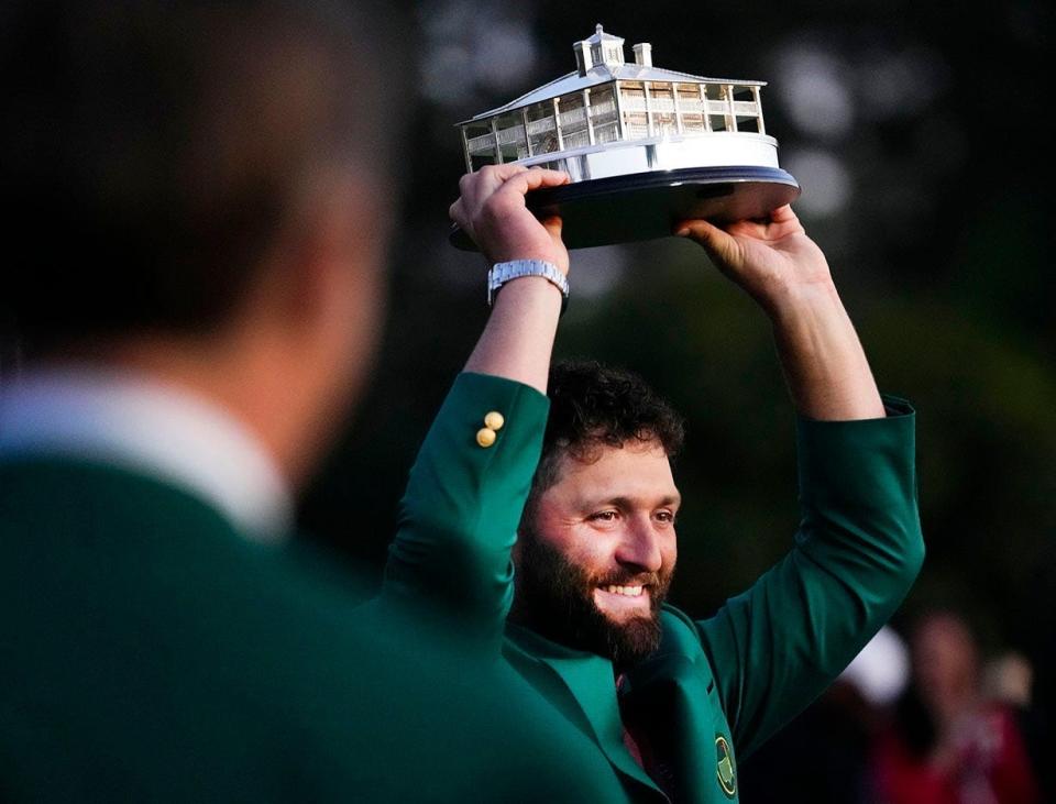 Jon Rahm won the 2023 Masters and three other tournaments. The Golf Writers Assocition of American voted him its male player of the year.