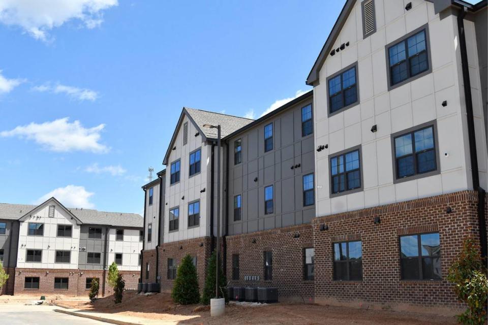 The new Central City Apartment Complex sits off of Walnut Street behind local nonprofit Daybreak on Monday, May 20, 2024, in Macon, Georgia. The new complex will be comprised of 82 mixed-income units.