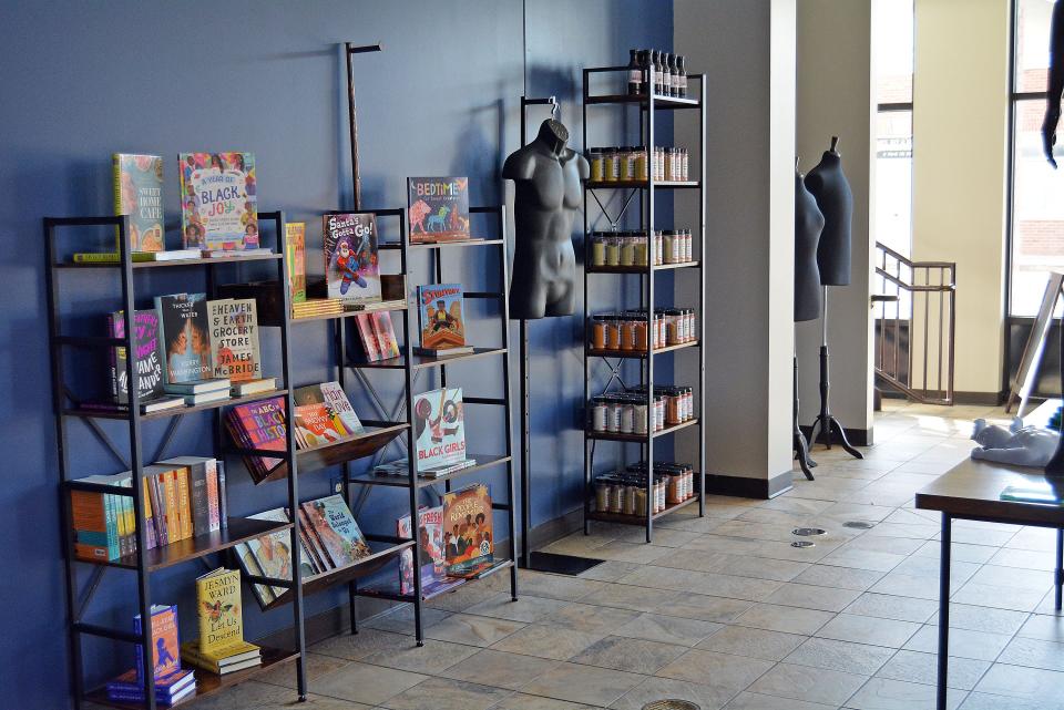 Products are going up on displays at The Shops at Sharp End in preparation of a mid-January opening for the minority retail business incubator.