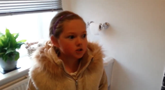 Emotional moment girl, 10,  gets Christmas puppy surprise