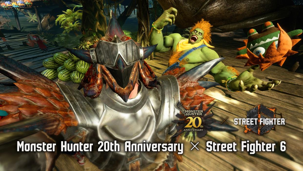 Street Fighter 6 will be hosting a special collaboration event with Monster Hunter to allow players to dress up their Avatars as Monster Hunter's titular Hunter. (Photo: Capcom)