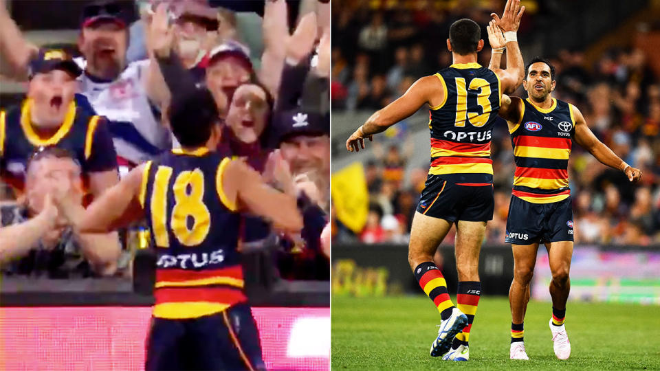 Betts sent fans wild with an astonishing goal against the Suns. Pic: Fox Sports/Getty