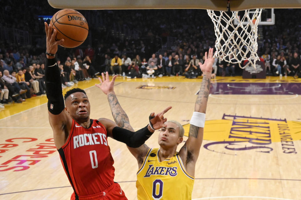 Thanks to a 16-3 run in the final minutes, the Rockets snuck past the Lakers on Thursday night.