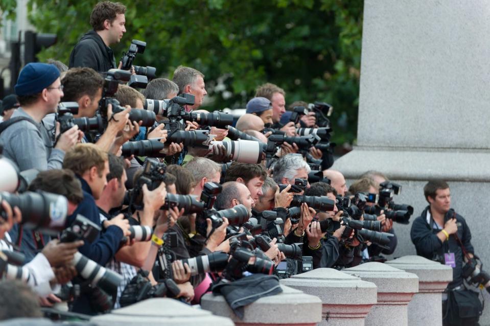 Cette photo a en fait été prise lors de la première de Harry Potter et les reliques de la mort : deuxième partie en juillet 2011 (Alamy Stock Photo)