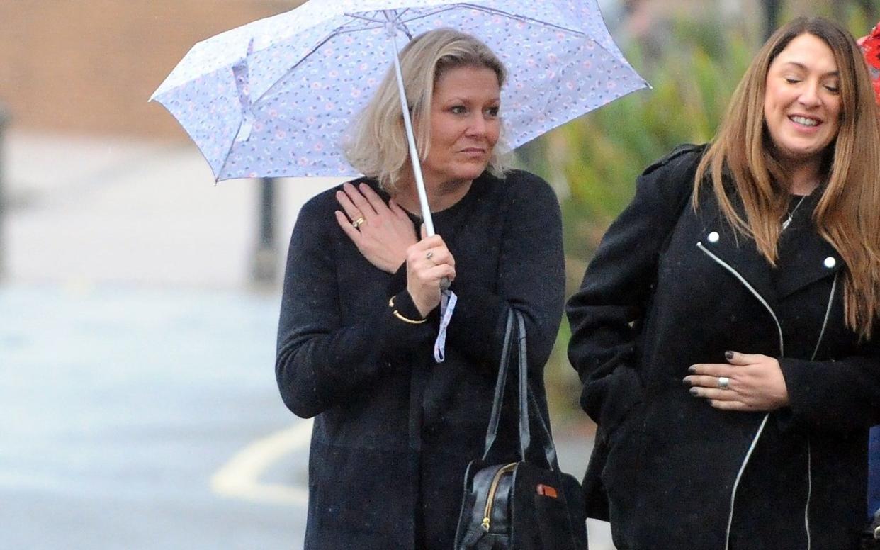 Pictured here on the left is Dr Helen Webberley outside Merthyr Tydfil Magistrates court - Wales News Service