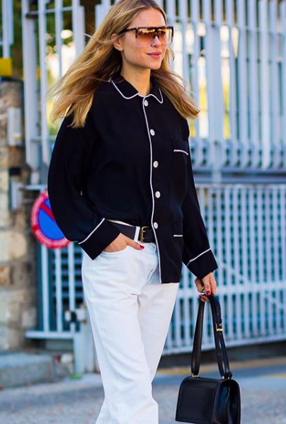 <p>It’s the trend that keeps on giving. We’ll be taking inspo from Pernille Teisbaek this season and leaving our PJ shirt half-tucked. <em>[Photo: @styledumonde]</em> </p>