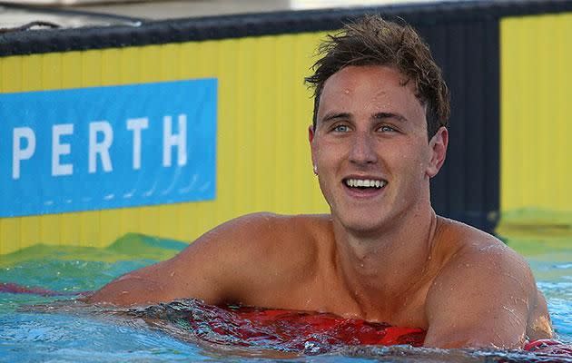 Cameron in the pool. Photo: Getty