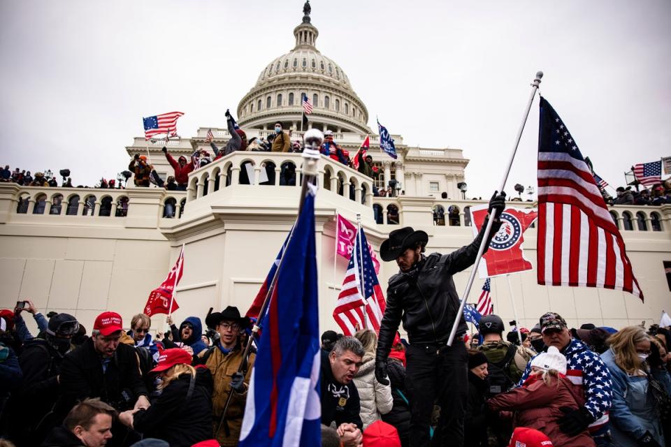 Pro-Trump supporters storm the U.S. Capitol following a rally with President Donald Trump on January 6, 2021 in Washington, DC. (Getty Images)