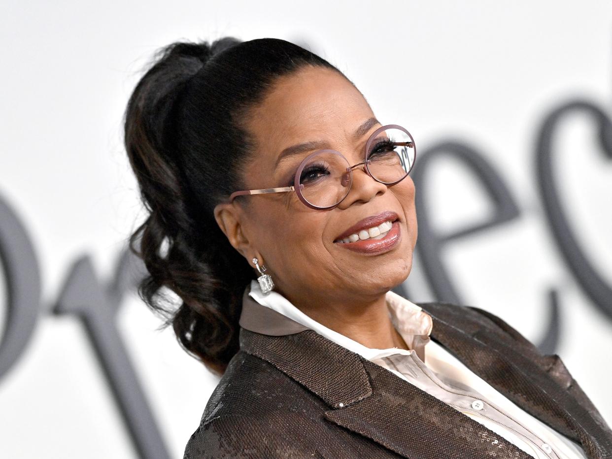 Oprah Winfrey at the red carpet event for "The 1619 Project"