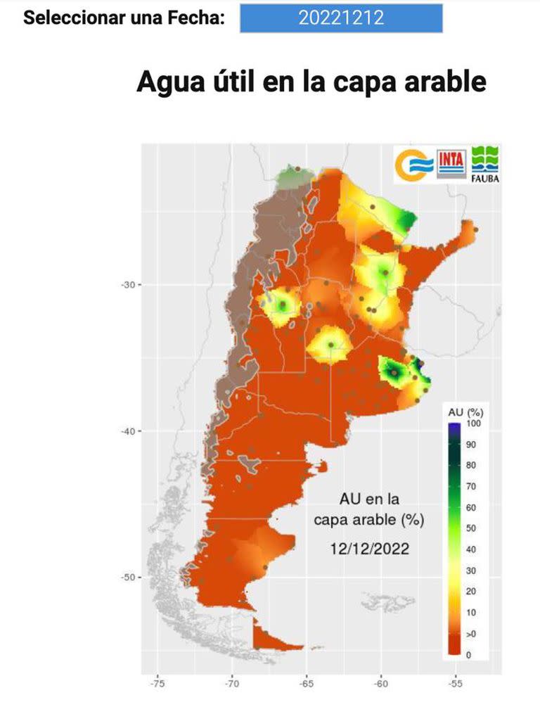 Agua útil en la capa arable (2022)