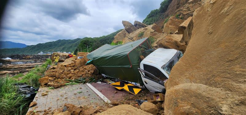 貨車駕駛目擊過程嚇壞。（圖／翻攝畫面）