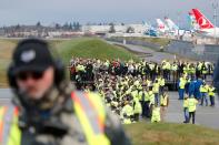 Boeing stages the first flight of its 777X plane outside Seattle