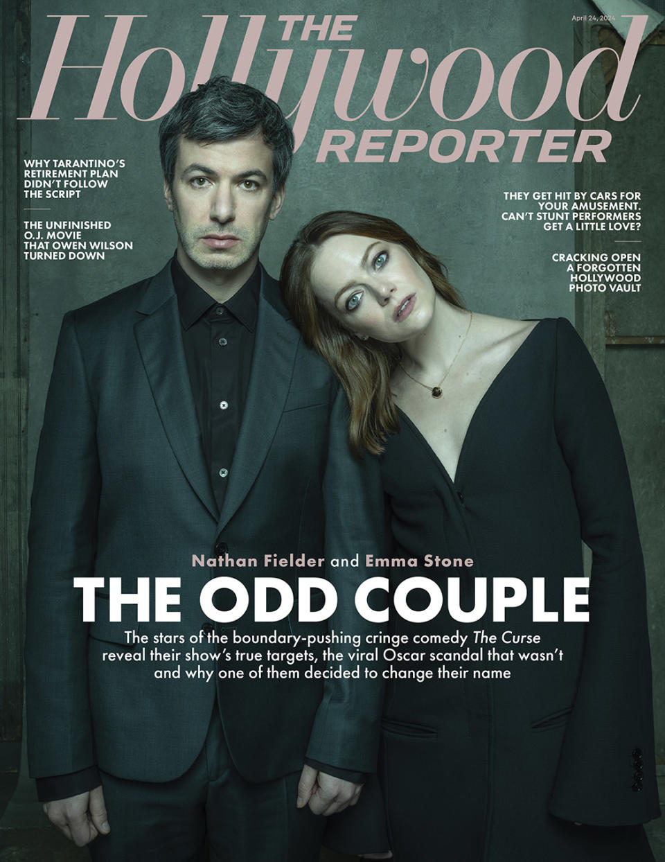 Emma Stone and Nathan Fielder were photographed April 13 at Santa Fe Studios in Santa Fe, New Mexico.