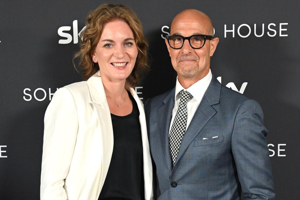 Felicity Blunt and Stanley Tucci attend the Soho House Awards at Soho House on September 01, 2022 in London, England