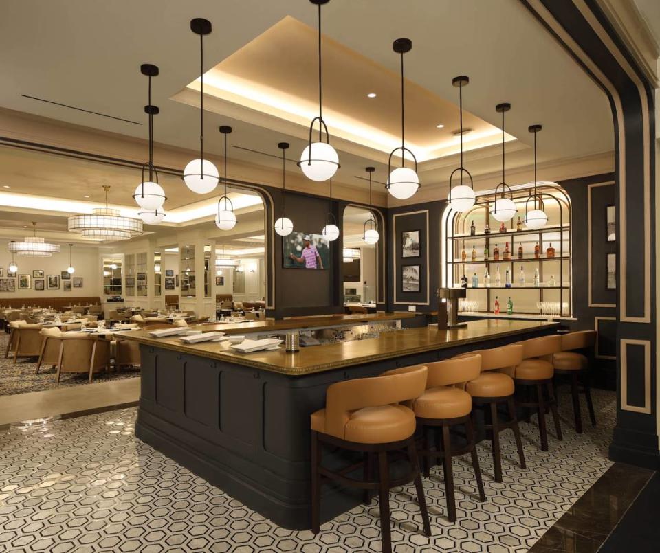 A bar and restaurant are among the suite of amenities at the upscale The Watermark at Coral Gables senior living complex, which opened recently in the city’s surging Merrick Park neighborhood.