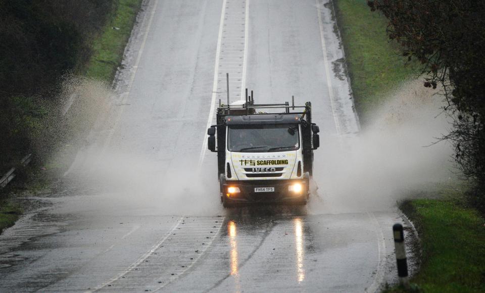 Dozens of flood warnings were issued across the UK (PA)