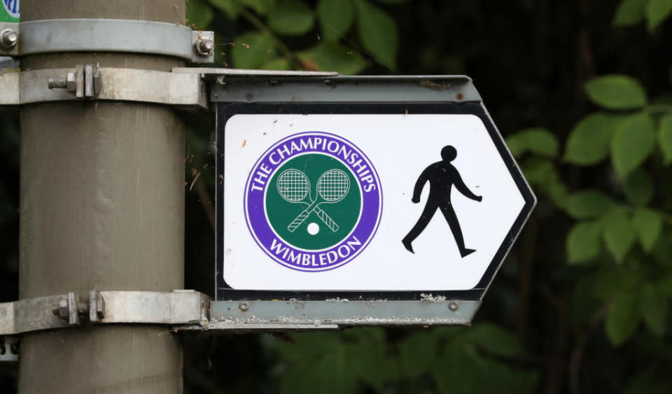 Wimbledon sign Credit: PA Images