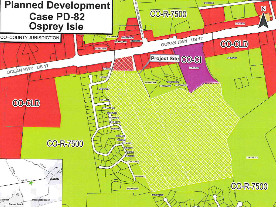 Two planned developments will each bring more than 300 homes to the rapidly developing southern end of Brunswick County.