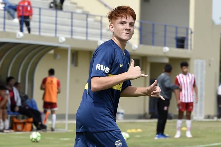 En 2017, Valentín Barco jugaba en la novena división de Boca.