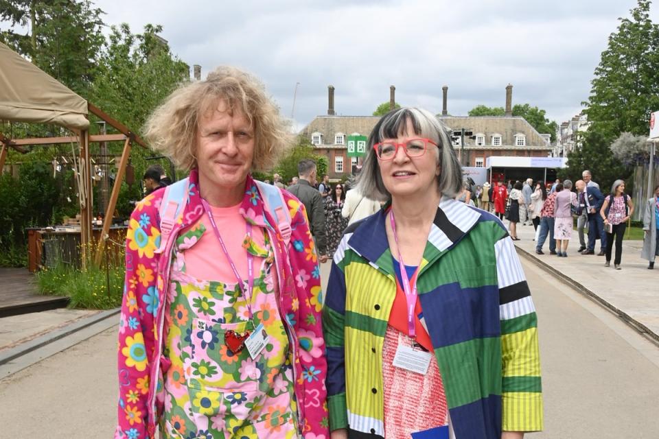 Grayson Perry with his wife Philippa Perry at the Chelsea Flower Show (Dave Benett/Getty Images)