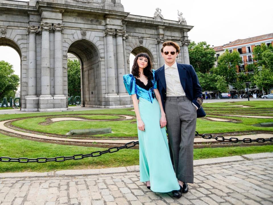 Natalia Dyer and Charlie Heaton in Madrid, Spain, on May 18, 2022.