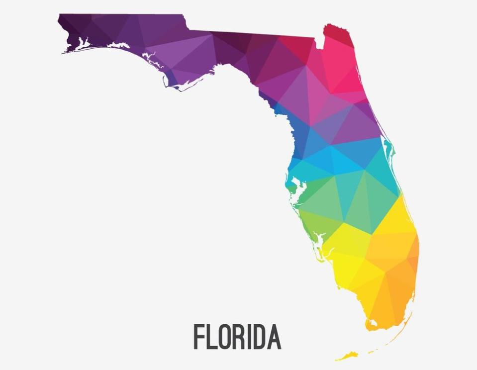 Florida Rainbow State Map List USA States Worst LGBTQ Laws