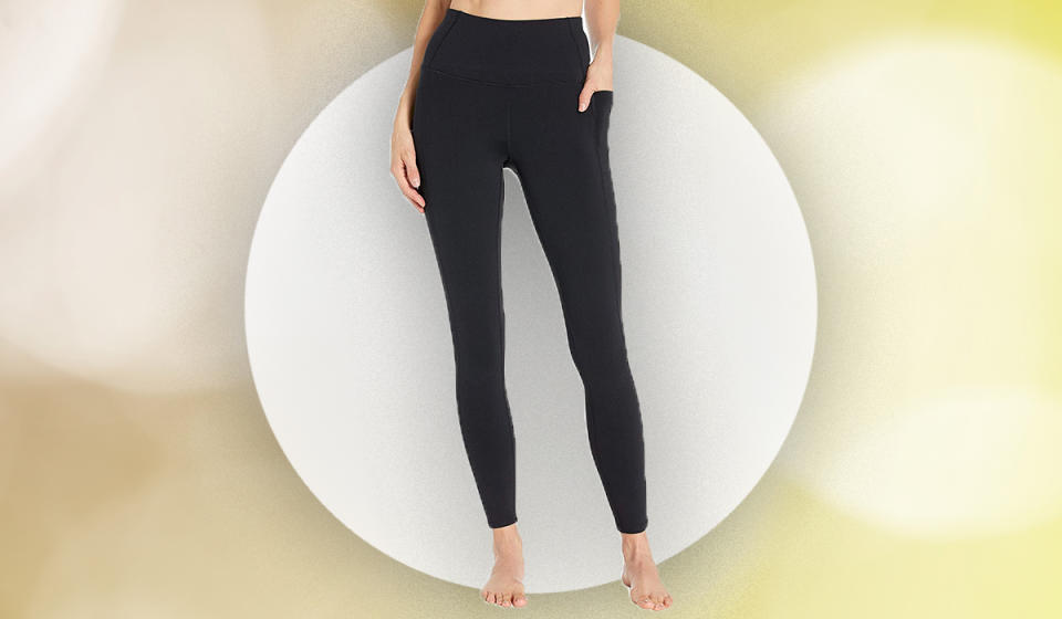 These leggings are designed to never slide down, even as you walk. (Photo: Zappos)