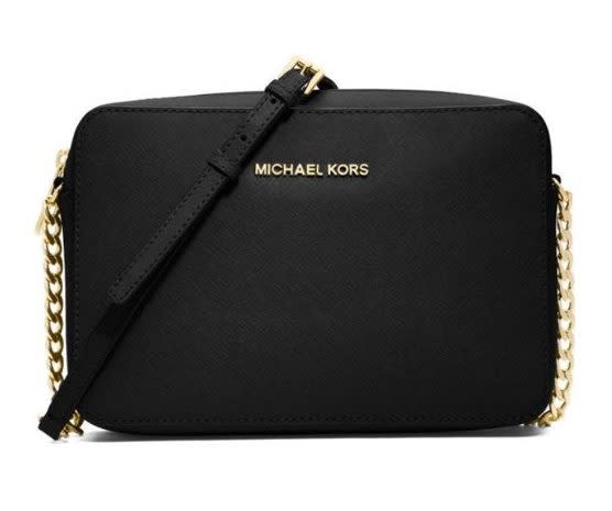 Michael Kors Jet Set Large East West Crossbody Black Saffiano