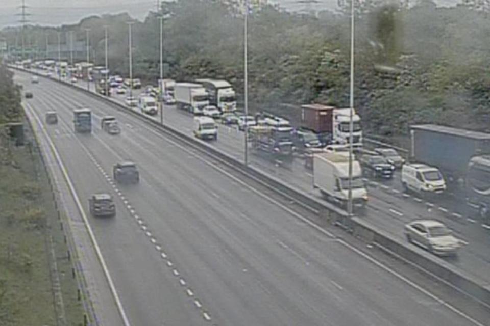Traffic on the M25 this morning <i>(Image: National Highways)</i>