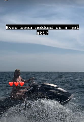 <p>Kesha/Instagram</p> Kesha riding a jet ski