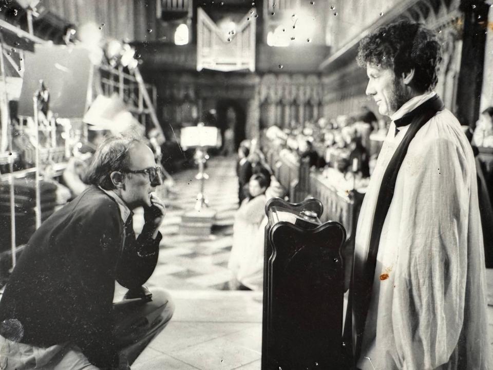 Tristram Powell directing Michael Palin in American Friends (1991)