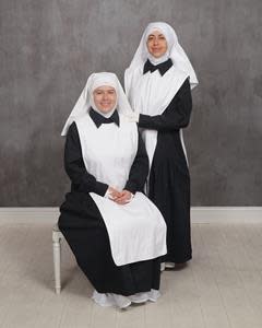 Sister Camilla (standing) with Sister Luna (seated) Spring 2021